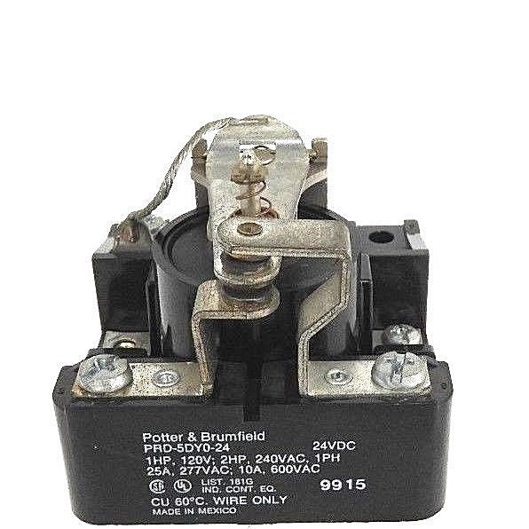 Used NEW POTTER & BRUMFIELD PRD-5DY0-24 RELAY 24VDC, PRD5DY024