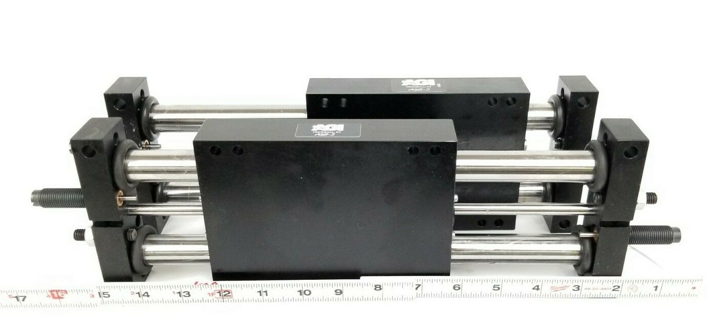 Used LOT OF 2 NEW AGI MFG. AGS-5 LINEAR SLIDE AIR CYLINDERS AGS5