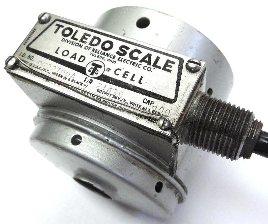 Used TOLEDO SCALE 100 CAPACITY LOAD CELL A07065700A I.D NO. 9622700A