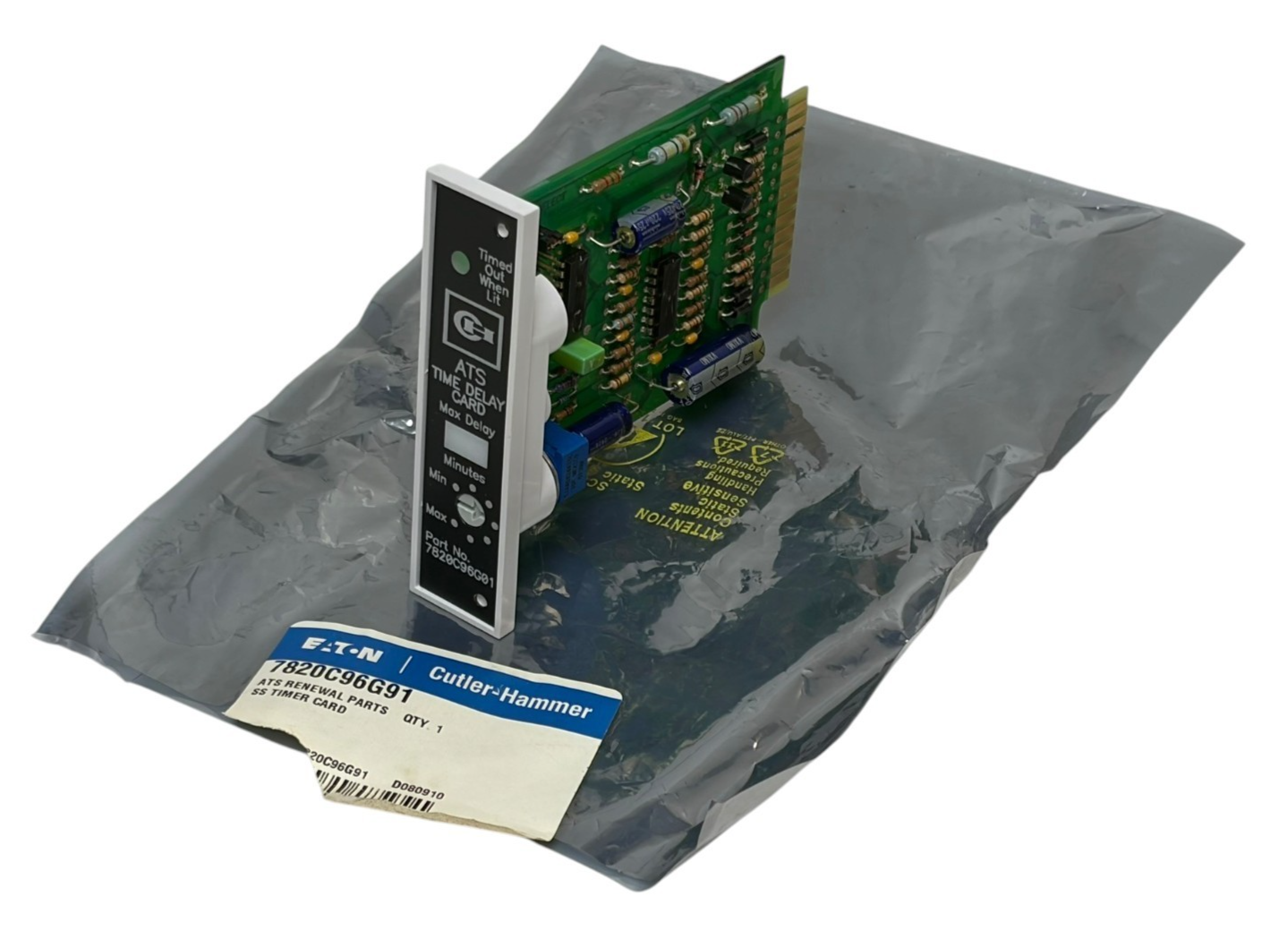 Used Eaton Cutler-Hammer 7820C96G91 ATS Time Delay Relay Card - New