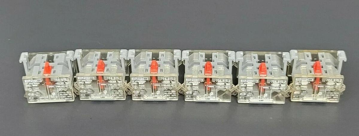 Used LOT OF 6 EAO 704.915.2 SWITCHING ELEMENTS 1NC 10A