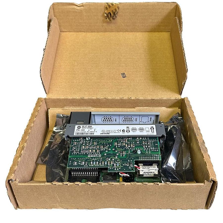 Used NEW ALLEN BRADLEY 1746-BAS /C SLC 500 BASIC MODULE 2-PORT DH485 1746BAS