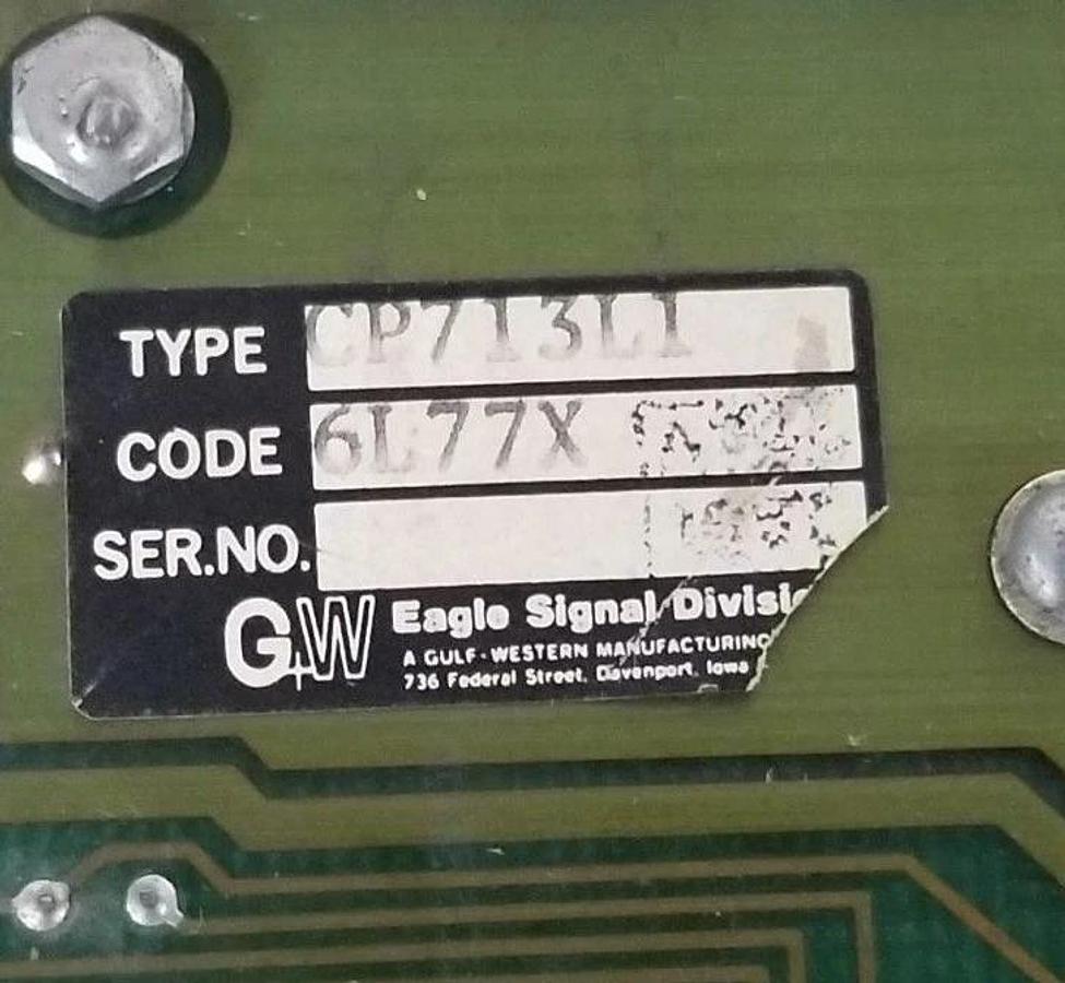 Used EAGLE SIGNAL CP713L1 EPTAK LOAD TRACK DRIVER BOARD PCP-1153 PCP-1140