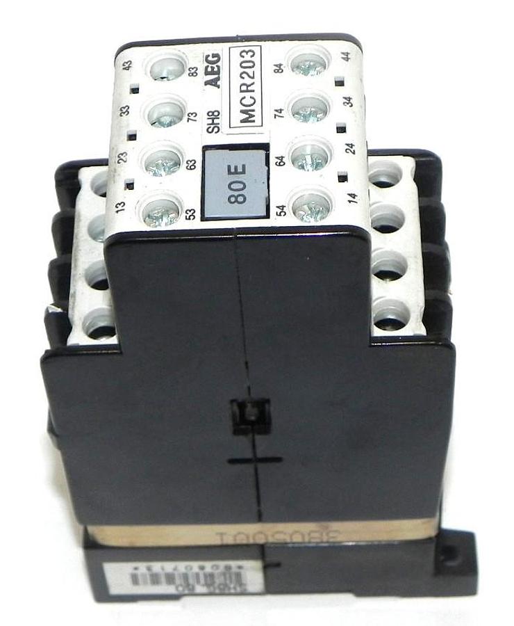 Used AEG 910-302-788-00 CONTACTOR 91030278800 6 POLE 24V DC 2 NC 20AMP SH880E