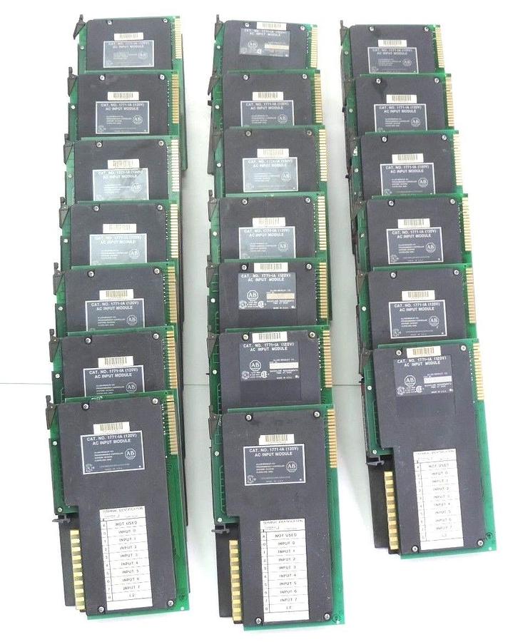 Used LOT OF 4 ALLEN BRADLEY 1771-IA 120V AC INPUT MODULES 1771IA