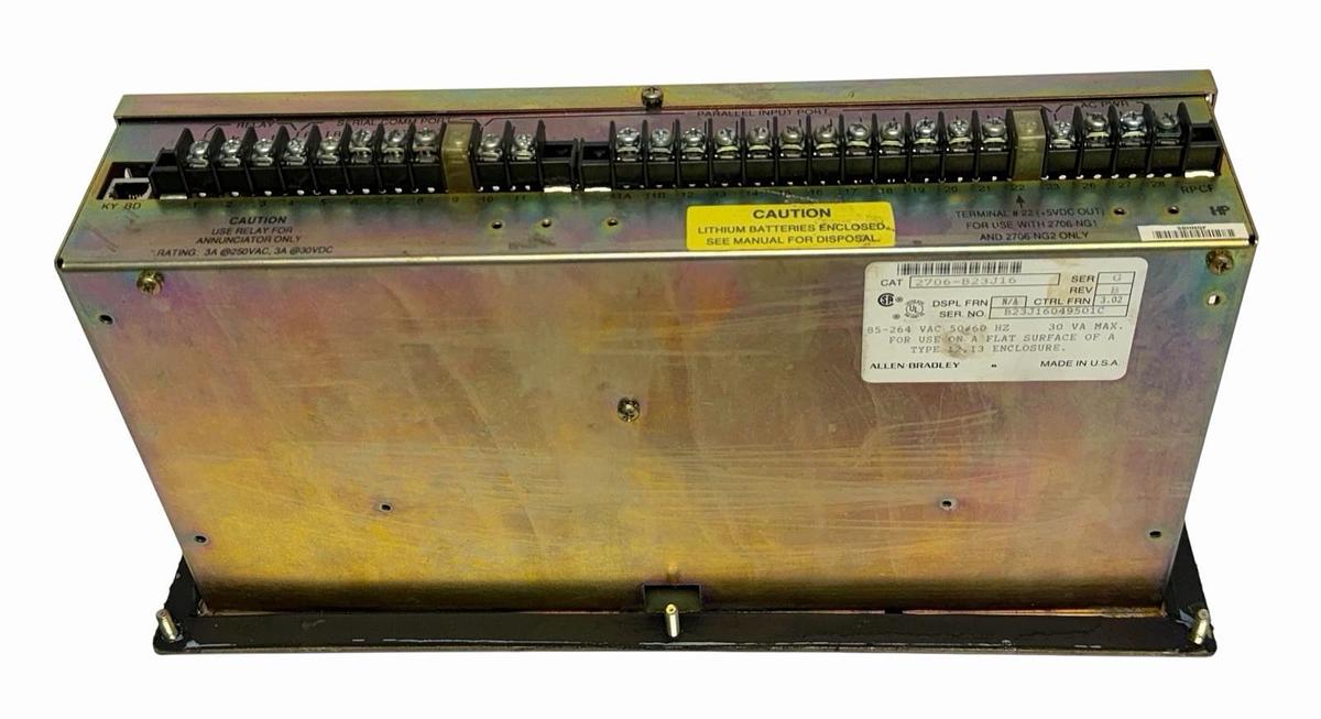 Used ALLEN BRADLEY 2706-B23J16 DATALINER OPERATOR INTERFACE 85-264VAC 2706B23J16
