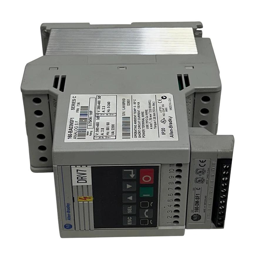 Used ALLEN BRADLEY 160-BA03NSF1 /C VARIABLE SPEED DRIVE SSC SERIES 0.75kW/1HP USNP