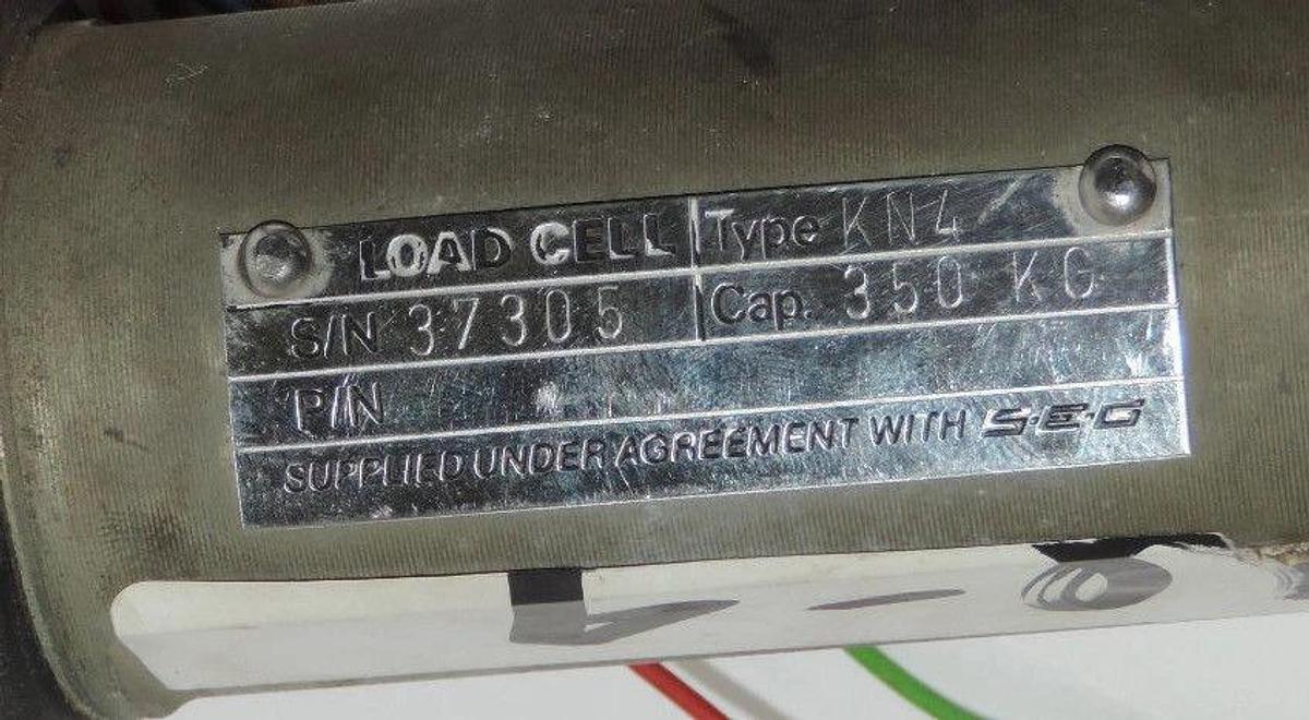 Used NATIONAL SCALE SEG KN4 LOAD CELL S/N:37305 350KG CAPACITY 1 OUTPUT 430 OHMS