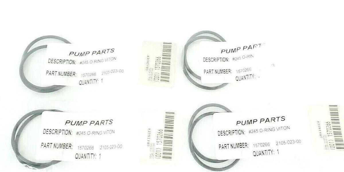 Used LOT OF 4 NEW AMT PUMPS 1570266 2105-023-00 #245 -O-RINGS VITON