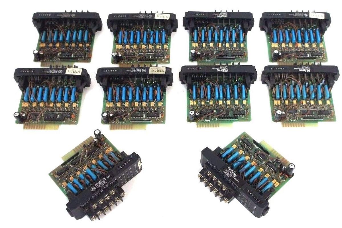 Used LOT OF 10 GE FANUC IC610MDL125A INPUT MODULES 115VAC, 8 CIRCUITS