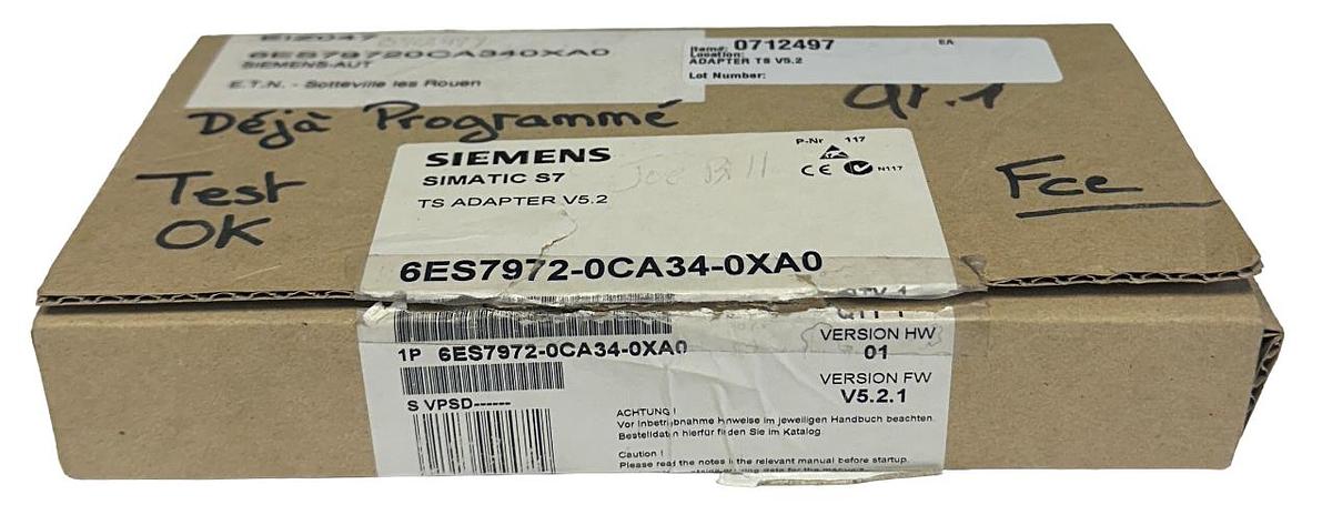 Used SIEMENS 6ES7972-0CA34-0XA0 / 6ES79720CA340XA0 SIMATIC S7 TS ADAPTER V5.2 NSMP