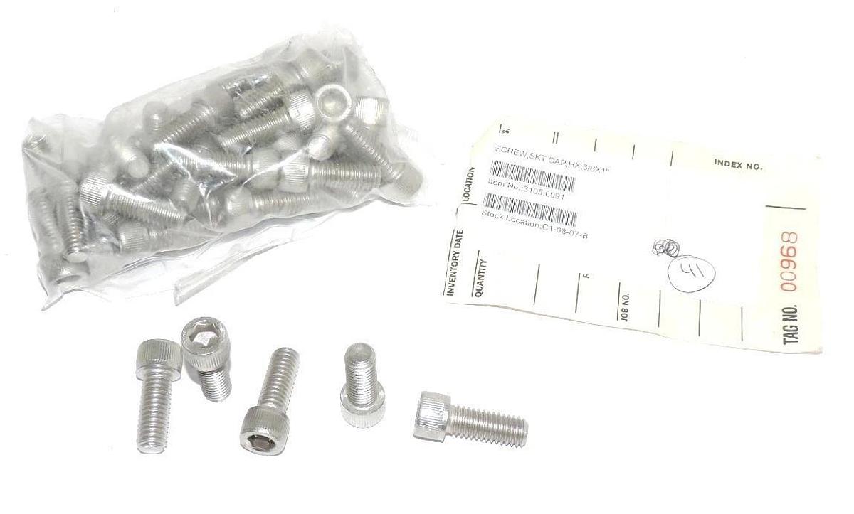 Used LOT OF 41 NEW SKT 3105.0091 CAP SCREWS 3/8"X1"