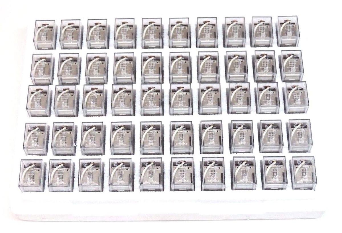 Used LOT OF 50 NEW OMRON LY1 RELAYS 110-120VAC