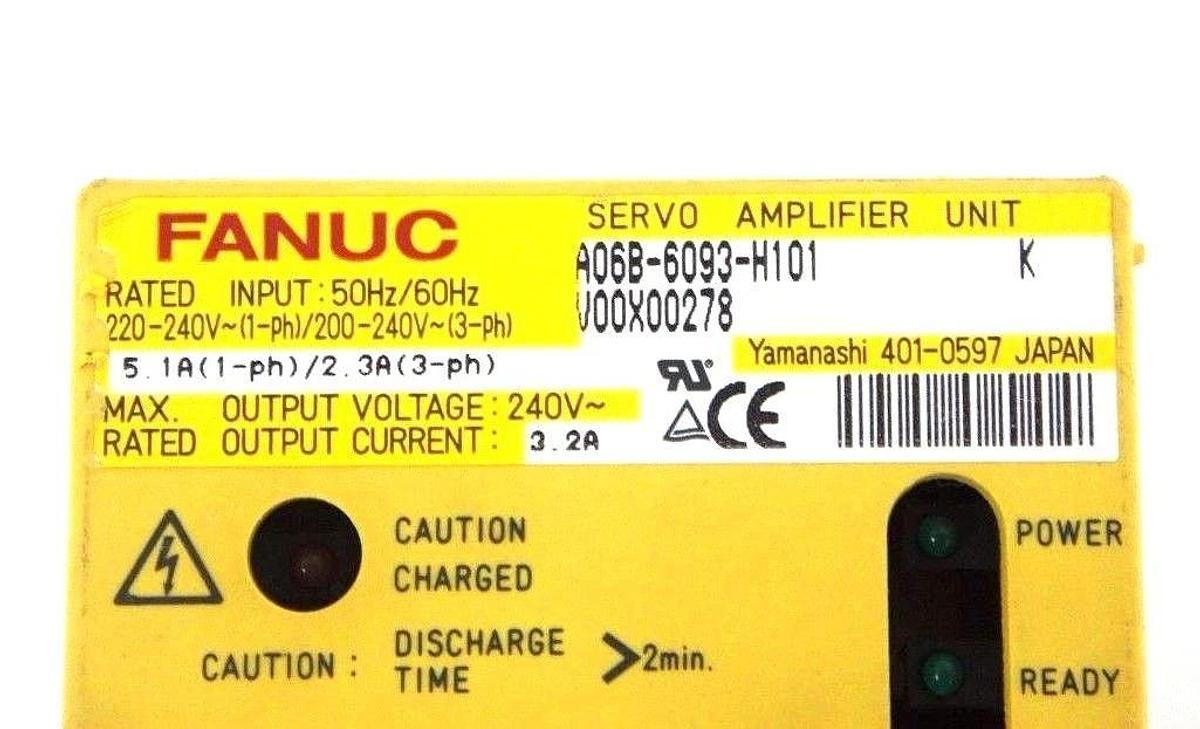 Used FANUC A06B-6093-H101 K SERVO AMPLIFIER UNIT B SERIES A06B6093H101