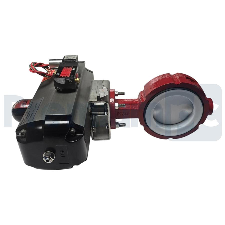 Flowserve Automax B115S10 Butterfly Valve Assy. 3-3/4" w/ Actuator 150 PSIG NSNP