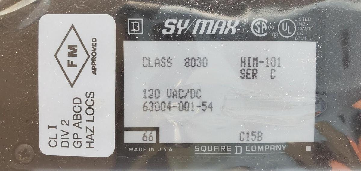 Used NIB SQUARE D 8030 HIM-101 SER. C 120V AC/DC INPUT MODULE 63004-001-54 8030HIM101