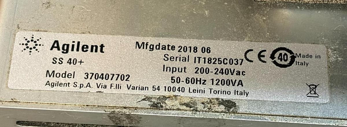 Used Agilent MS40+ RVP Rotary Vane Vacuum Pump G6301-80040 SS 40+ 200-240V