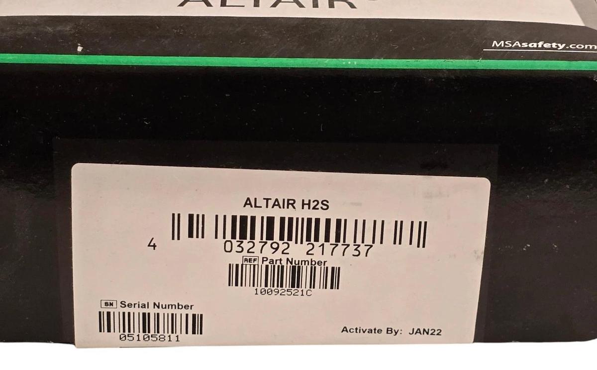 Used MSA ALTAIR H2S Single-Gas Detector Hydrogen Sulfide Monitor 10092521C | 10092521 4032792217737