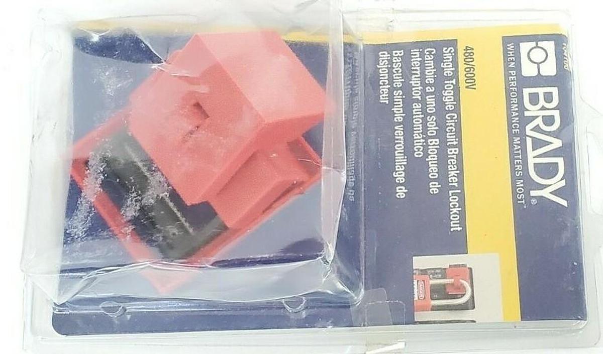Used NEW BRADY 104106 CIRCUIT BREAKER LOCKOUT CLAMP-ON 480/600V