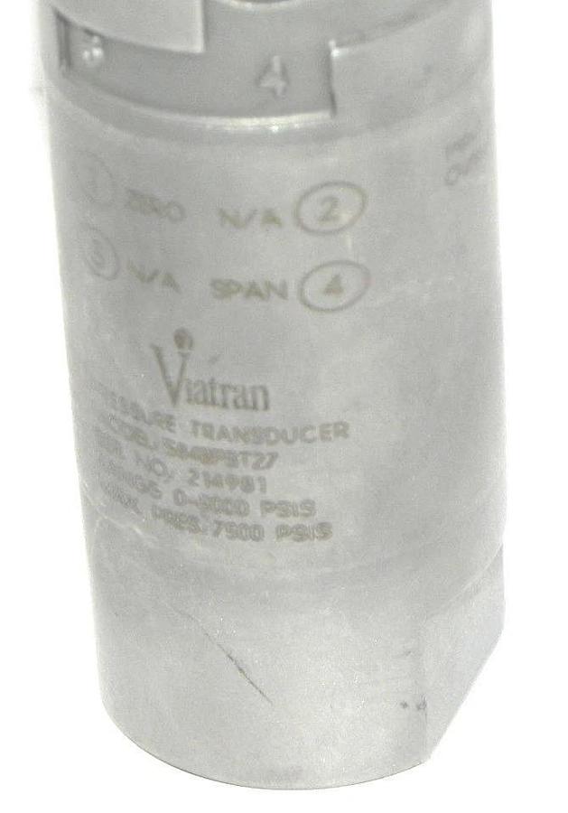 Used VIATRAN 584BFST27 PRESSURE TRANSDUCER RANGE: 0-5000 PSIS MAX PRES. 7500 PSIS
