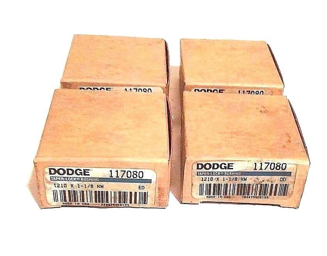 Used LOT OF 4 NIB DODGE 117080 TAPER-LOCK BUSHINGS, 1210 X 1-1/8 KW