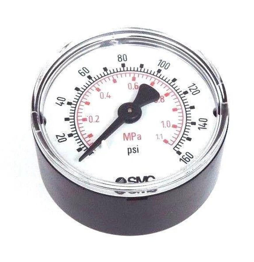 LOT OF 2 NIB SMC 111.12 2'' GAUGE 160PSI/BAR 1/4'' NPT CBM M5 4274866 ROHS