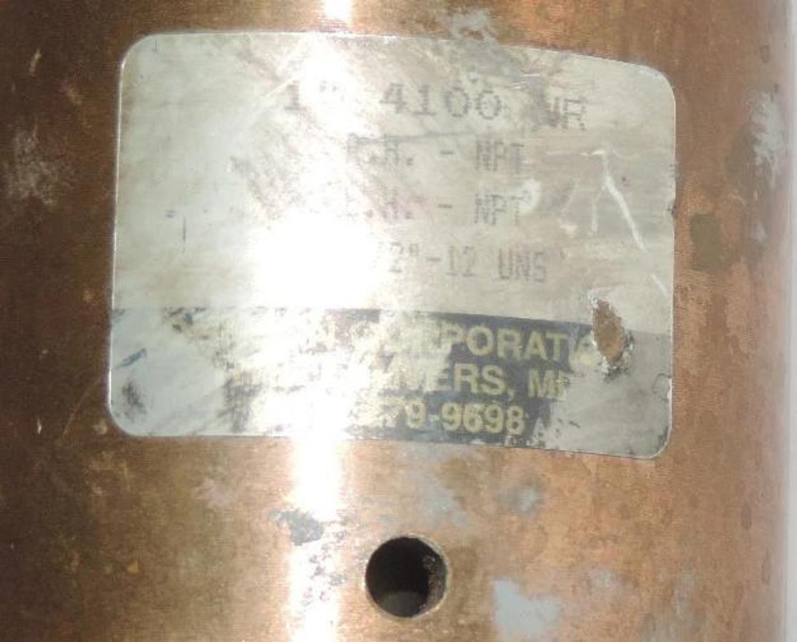 Used JOHNSON CORPORATION 4100 WR SINGLE FLOW ROTARY UNION, 1-1/2''-12 UNS