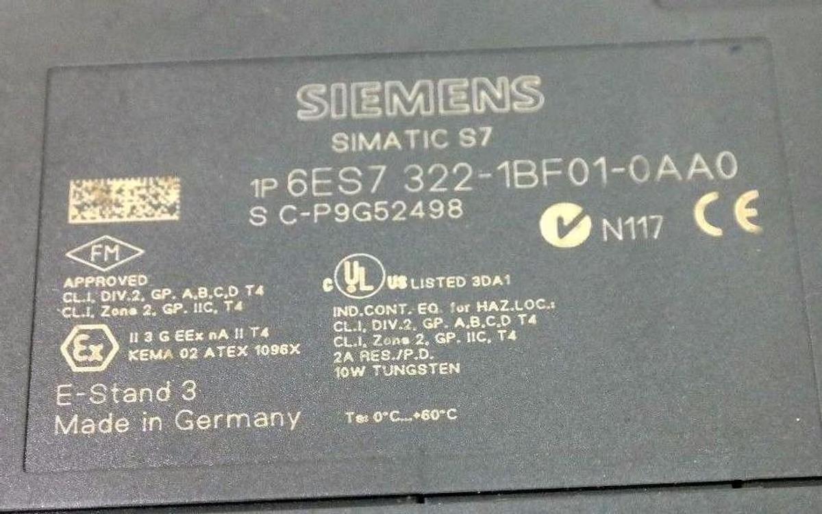 Used LOT OF 3 SIEMENS 6ES7 322-1BF01-0AA0 DIGITAL OUTPUT MODULE 6ES73221BF010AA0