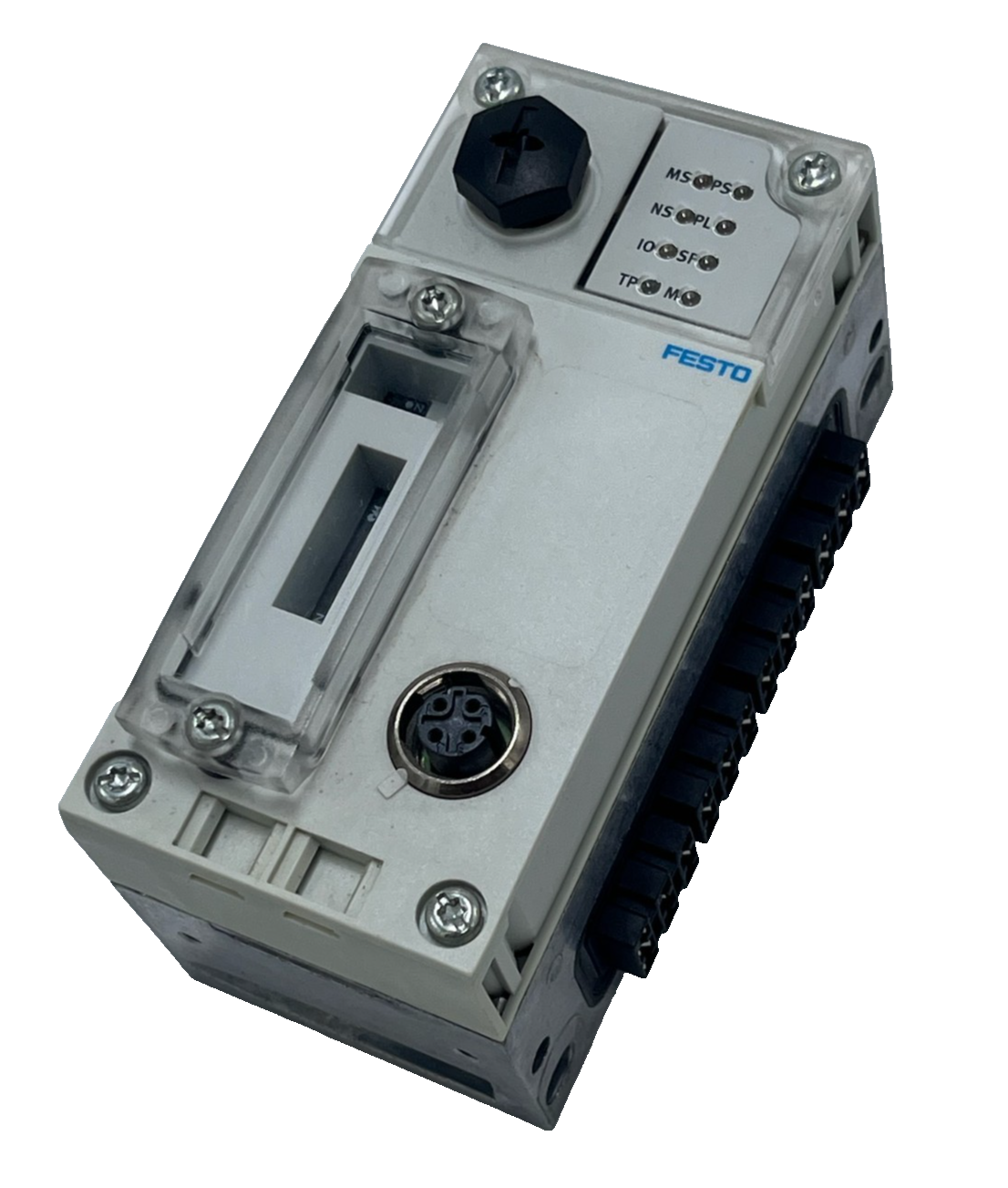 Used Festo CPX-FB32 Bus Node REV 18 (541302) with CPX-M-GE-EV Interlinking Block