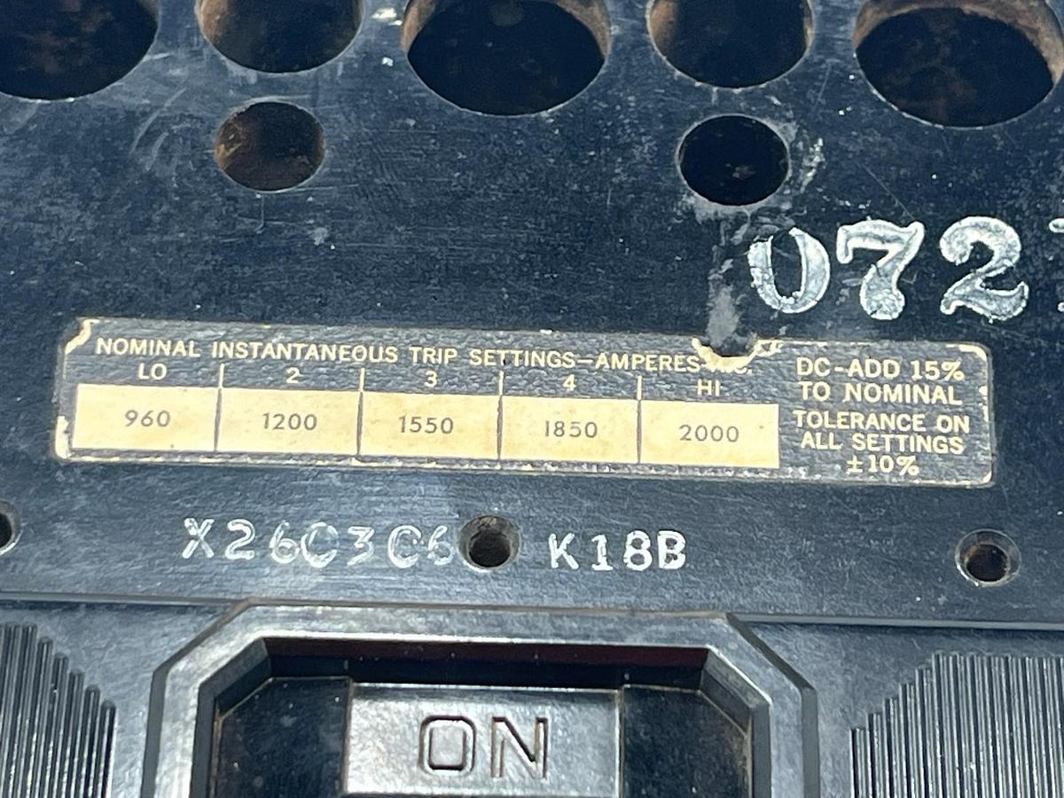 Used ITE FJ3-200 CIRCUIT BREAKER 200 AMP 3 POLE 600 VAC