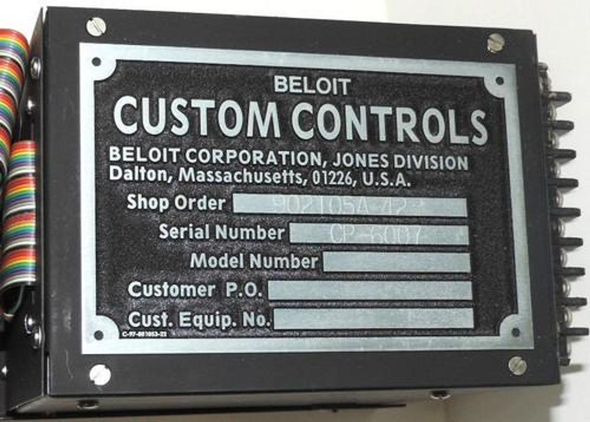 Used BELOIT CUSTOM CONTROLS 42400984-G1 PROCESS CONTROLLER 42400984G1