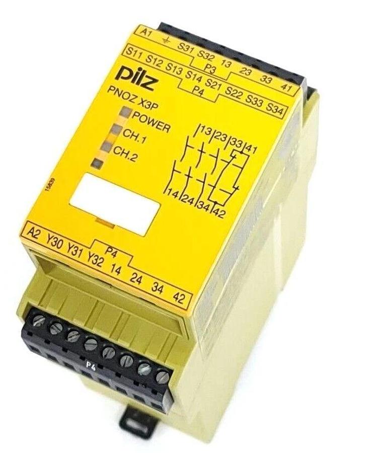 Used PILZ PNOZ X3P 24-240VACDC 3n/o 1n/c 1so SAFETY RELAY 777313 PNOZX3P