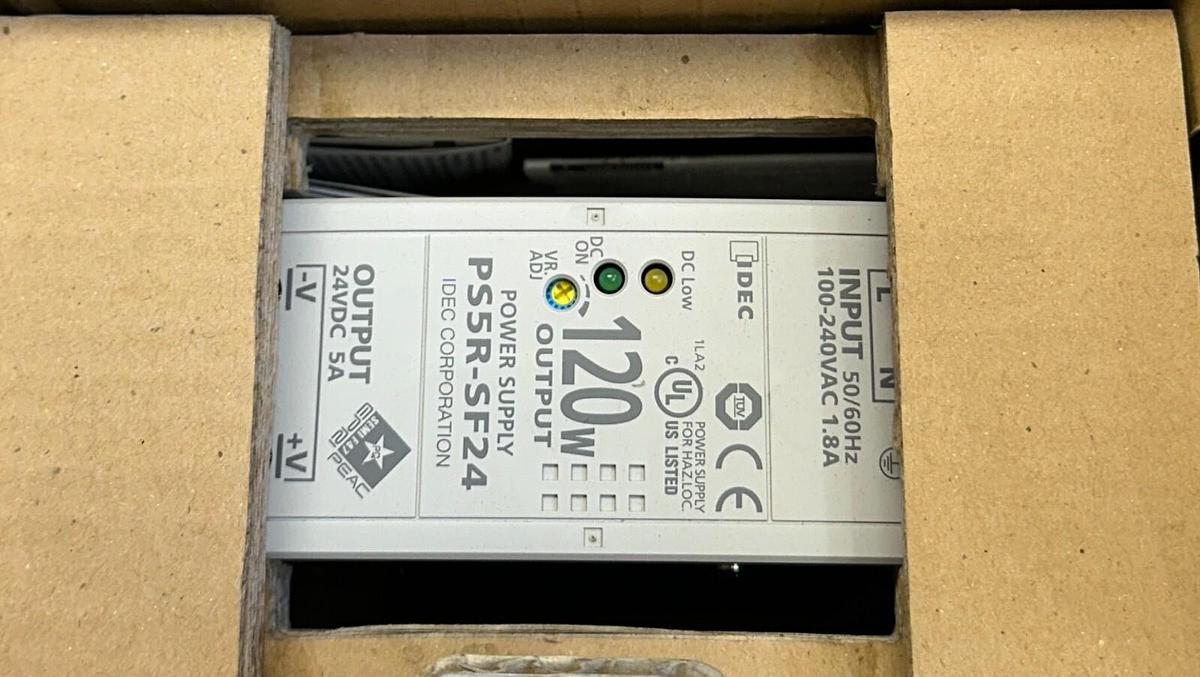 Used IDEC PS5R-SF24 / PS5RSF24 SWITCHING POWER SUPPLY SLIM 120W 24VDC 5A OUTPUT NSMP
