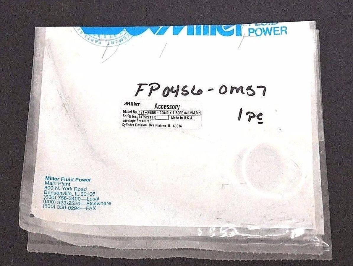 Used LOT OF 2 NEW MILLER FLUID POWER 191-KB001-00040 BORE KITS, 040MM, MH