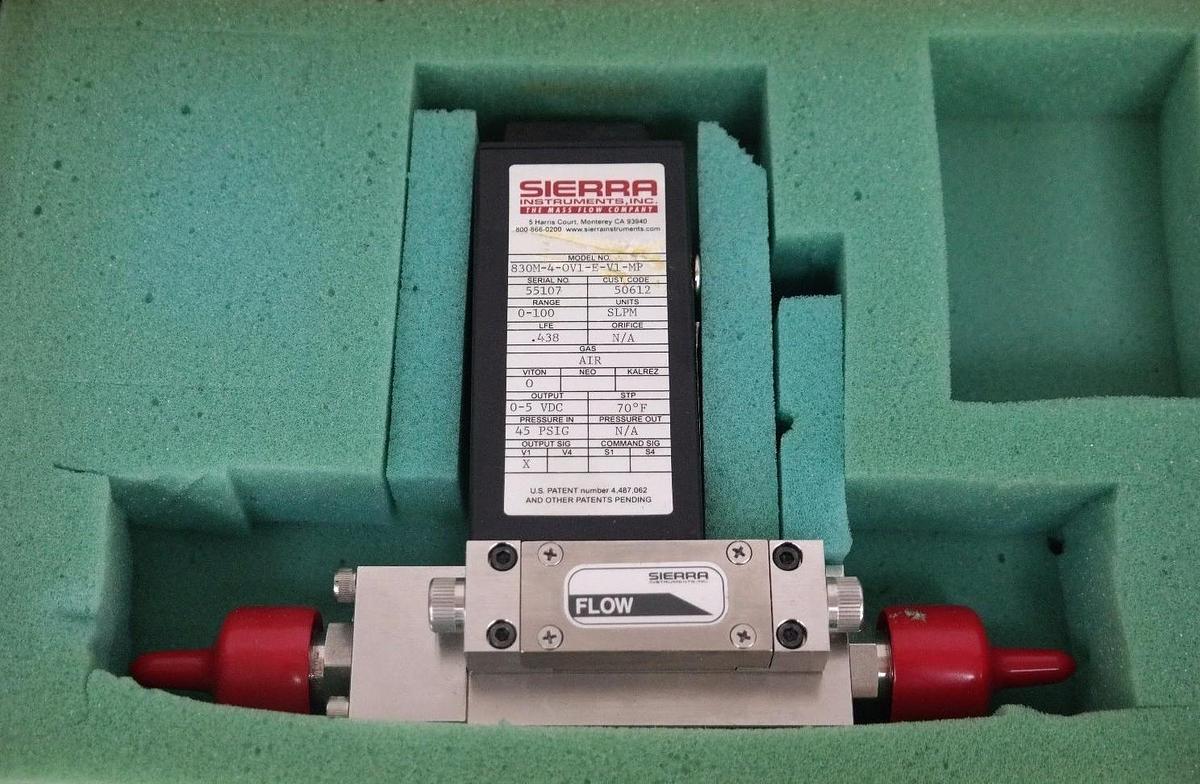 Used NIB SIERRA 830M-4-OV1-E-V1-MP AIR MASS FLOW CONTROLLER 830M4OV1EV1MP 0-100 SLPM