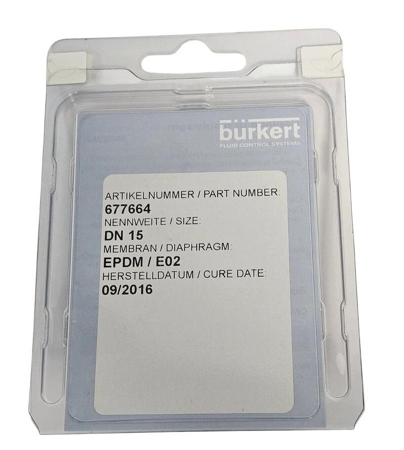Used NEW BURKERT 00677664 MEMBRAN DIAPHRAGM 677664 DN15 EPDM