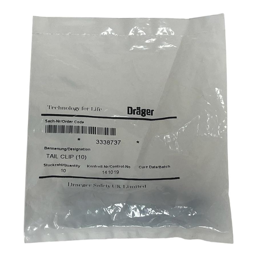 Used Lot of 10 Dräger 3338737 Tail Clip for Plus LDV SCBA New Surplus Factory Sealed