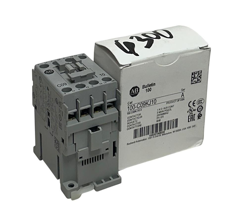Used ALLEN BRADLEY 100-C09KJ10 /A BULLETIN 100 IEC CONTACTOR 24VAC 3-POLE OEM NSMP