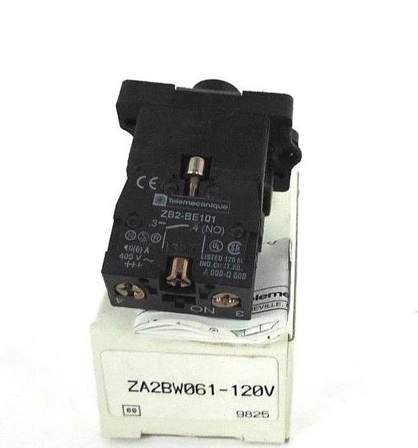Used NIB TELEMECANIQUE ZA2BW061-120V PILOT LIGHT 120VAC W/OUT BULB, ZA2BW061120V