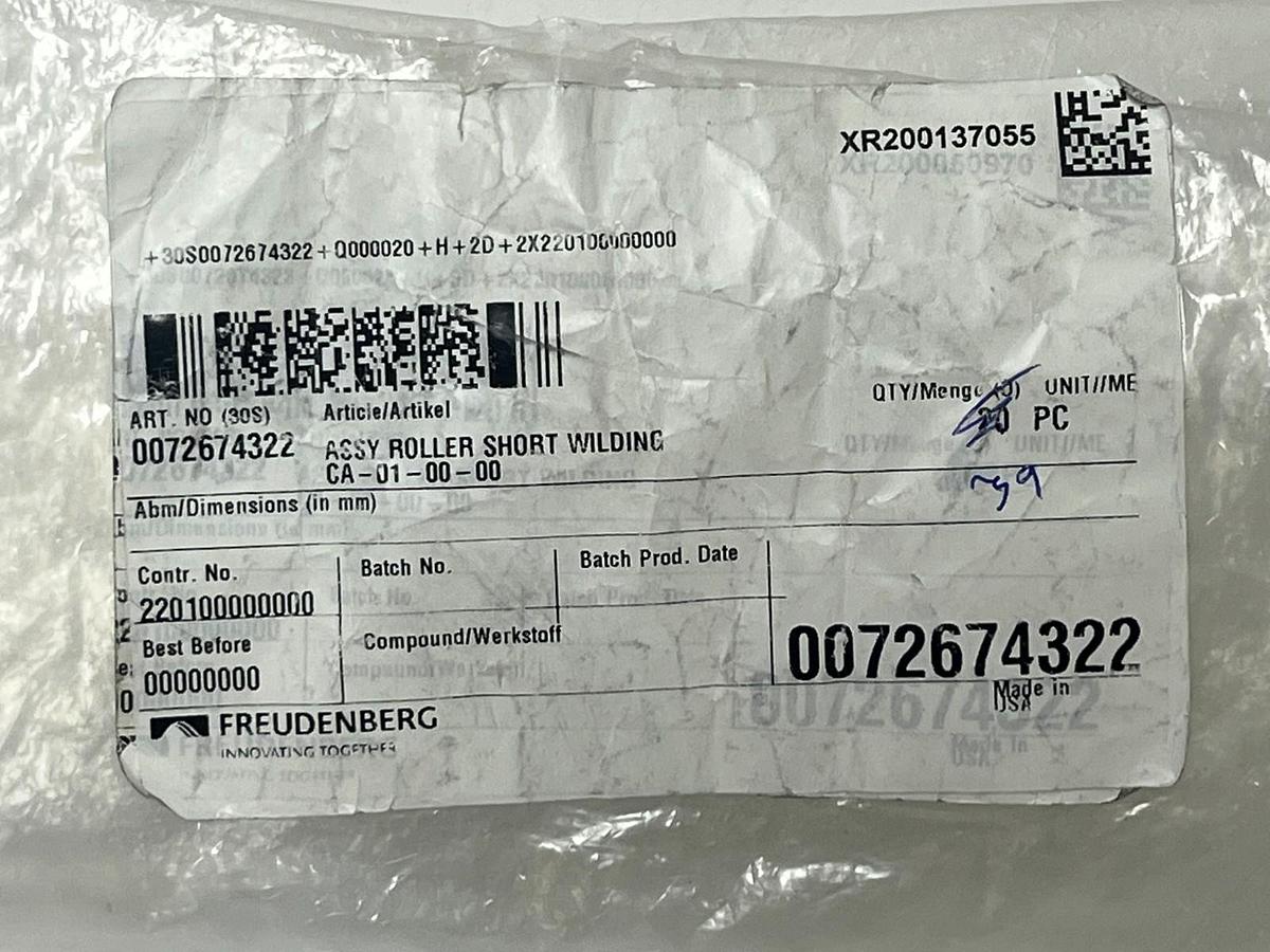 Lot of 22 New Freudenberg 0072674322 Assembly Roller Short Welding CA-01-00-00
