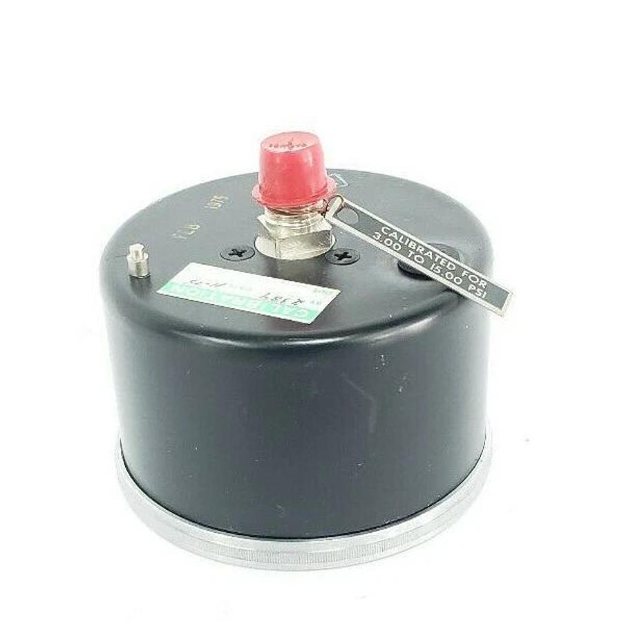 Used MOORE PRODUCTS 0-3000 PSI PRESSURE GAUGE, CALIBRATED FOR 3.00-15.00 PSI