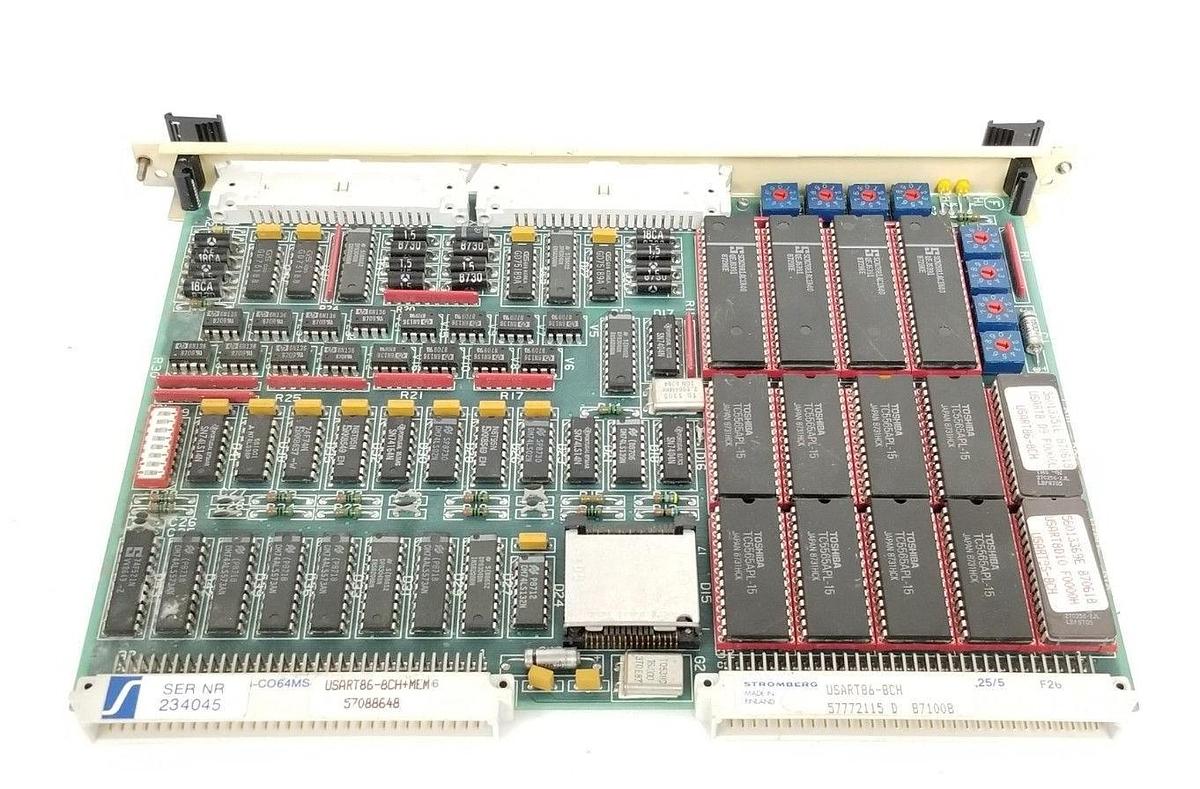 Used ABB / STROMBERG USART86-8CH+MEM CONTROL CARD 57088648 USART86-8CH 57772115 D