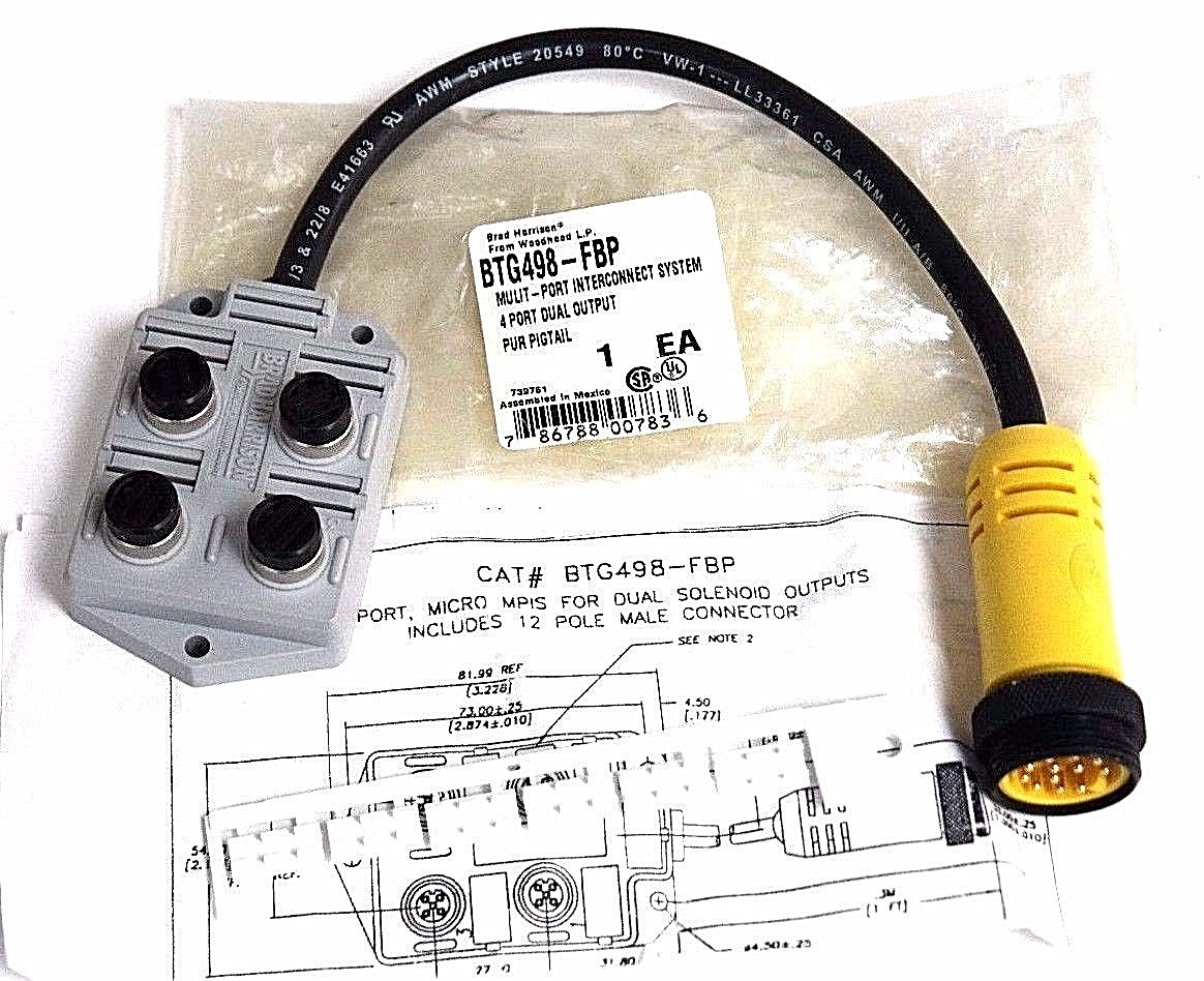 Used NEW BRAD HARRISON BTG498-FBP MULIT-PORT INTERCONNECT SYSTEM BTG498FBP