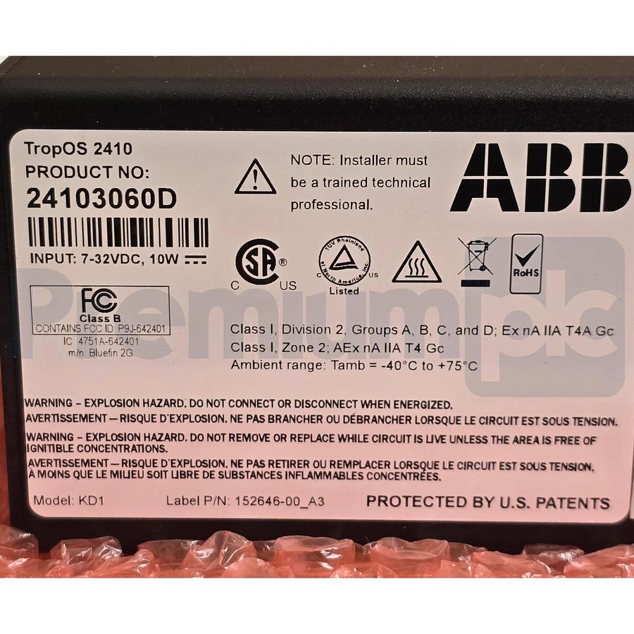 ABB TropOS 2410 Single-radio DIN Rail Broadband Wireless Router 2.4GHz 24103060D