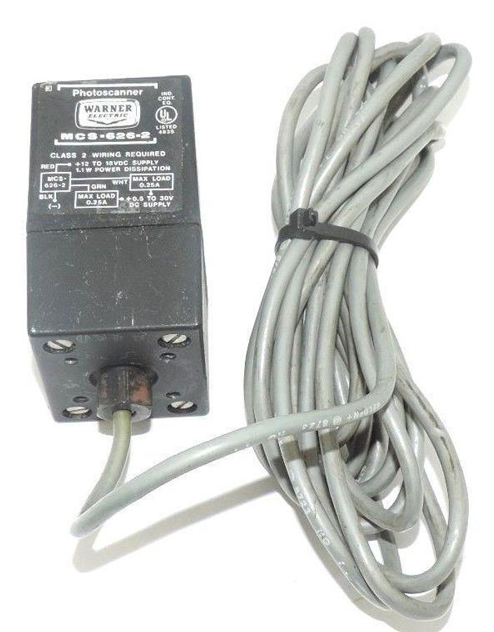 Used WARNER ELECTRIC MCS626-2 PHOTOSCANNER MCS6262