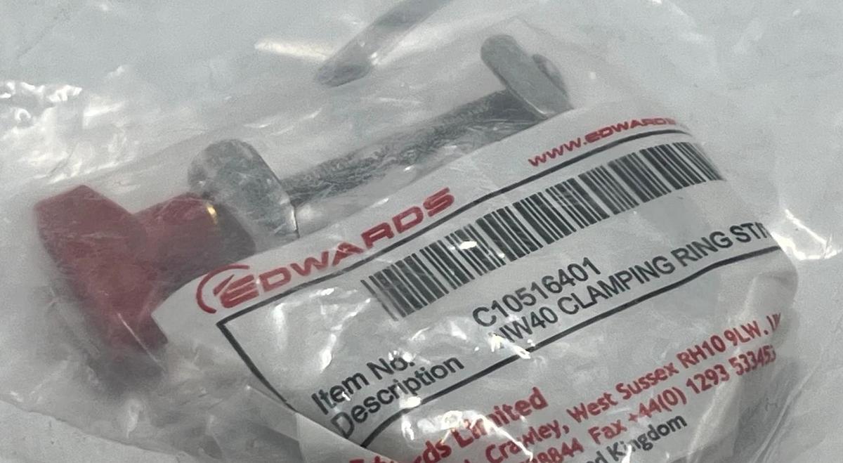 EDWARDS VACUUM KIT: C10517395 NW50 CENTERING RING & C10516401 NW40 CLAMPING RING
