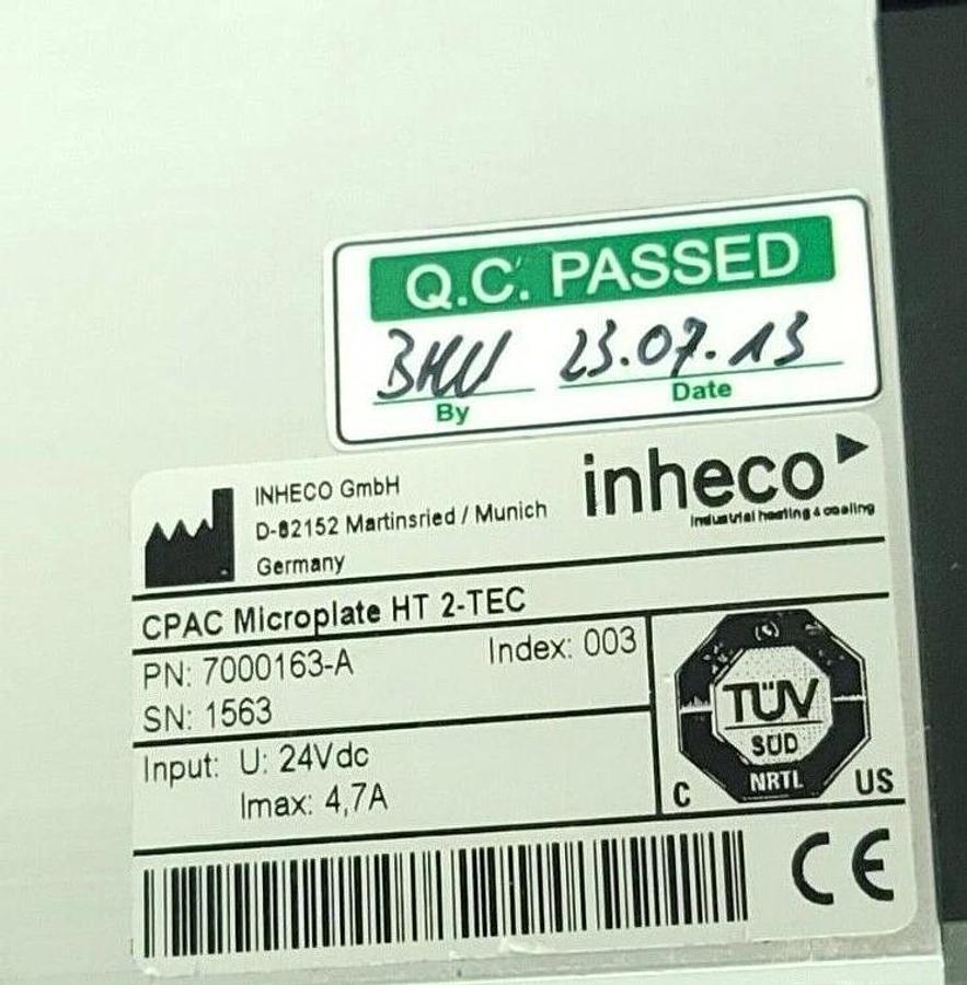 Used INHECO 7000163-A CPAC MICROPLATE HT 2-TEC 7000163A, 24VDC