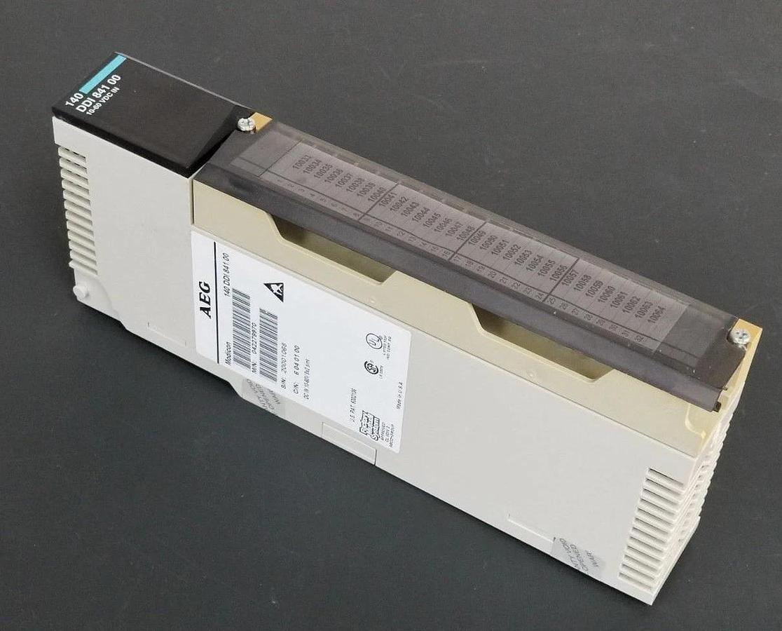 Used AEG / MODICON 140 DDI 841 00 INPUT MODULE 042279970 C/N: 6 04 01 00 10-60V