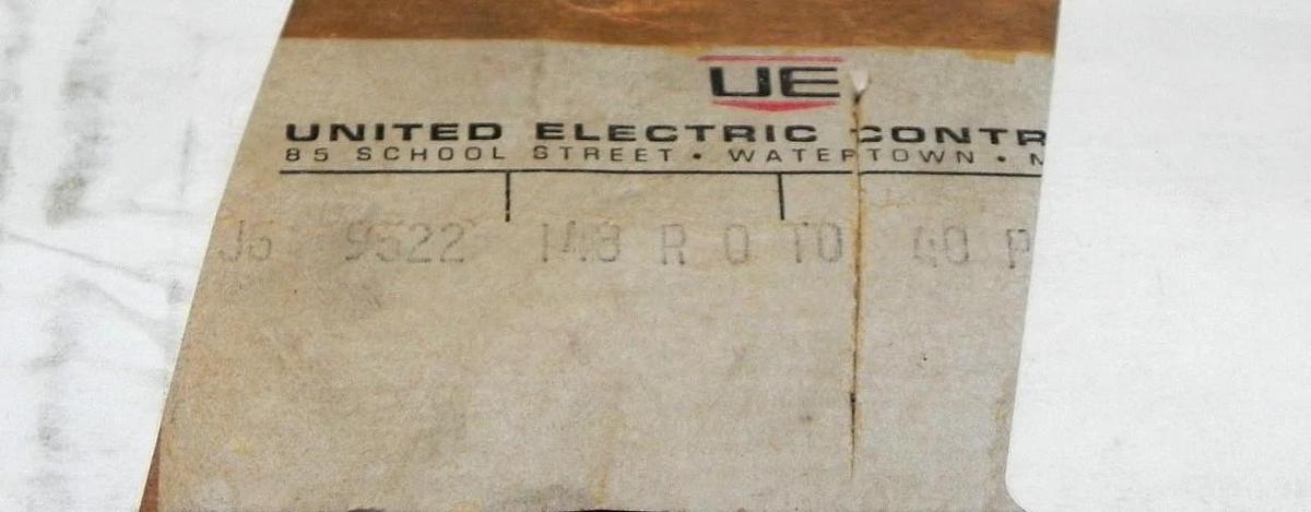 Used NIB UNITED ELECTRIC J6-9522-148 PRESSURE SWITCH 0-40PSI, J695SS148