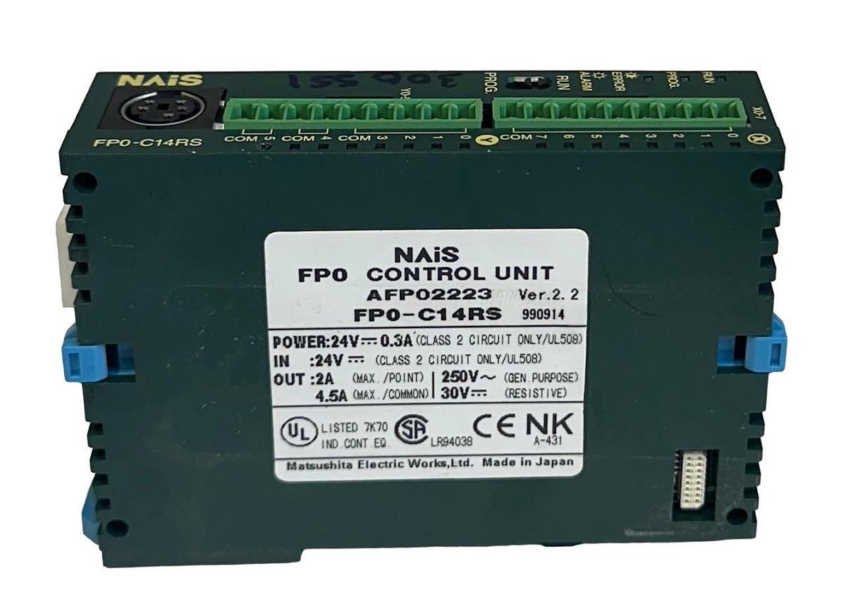 Used MATSUSHITA ELECTRIC FP0-C14RS / AFP02223 NAiS FP0 CONTROL UNIT 24V USNP